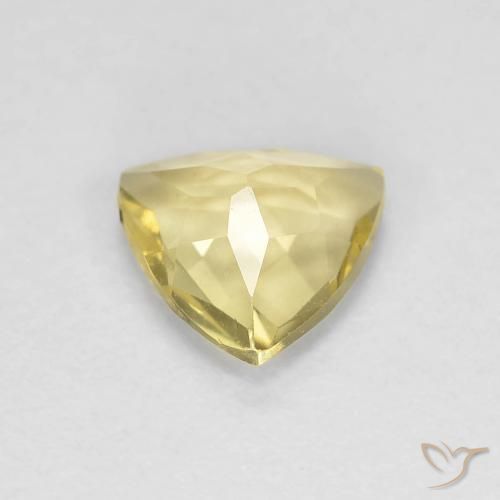 Béryl Jaune Toscane naturelle Trillion, 0.88 ct, VVS
