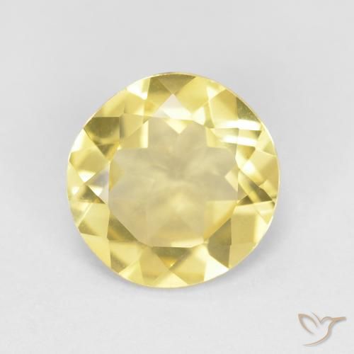 1.50ct Naturel Jaune clair Béryl, Tour, VVS