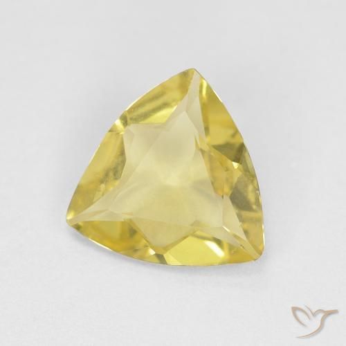 Béryl Jaune chaud naturelle Trillion, 0.89 ct, VVS-VS