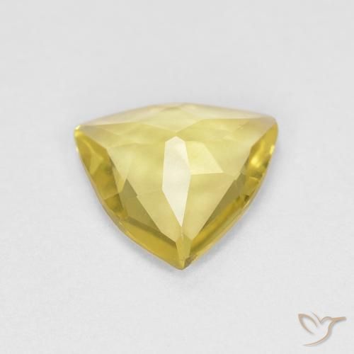 Béryl Jaune chaud naturelle Trillion, 0.89 ct, VVS-VS