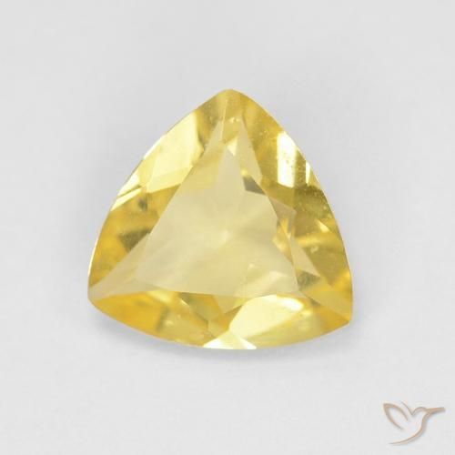 Béryl Jaune clair naturelle Trillion, 0.94 ct, VVS-VS
