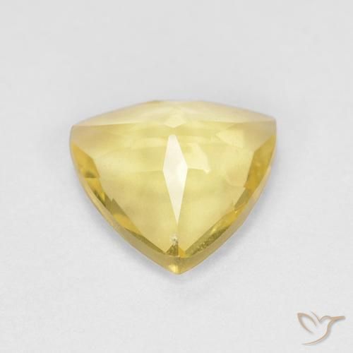 Béryl Jaune clair naturelle Trillion, 0.94 ct, VVS-VS