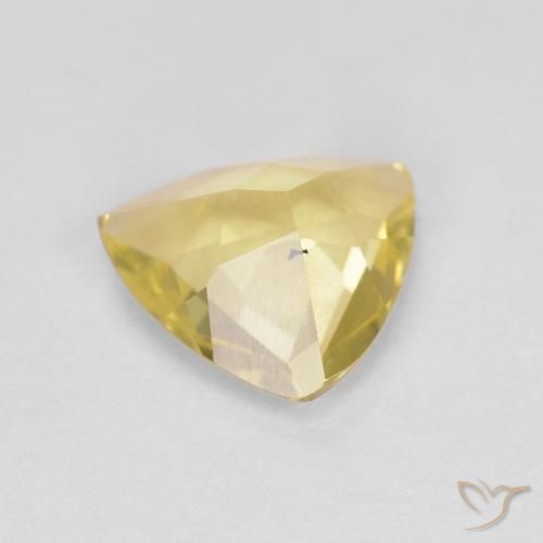 Béryl Jaune clair naturelle Trillion, 0.83 ct, VVS-VS