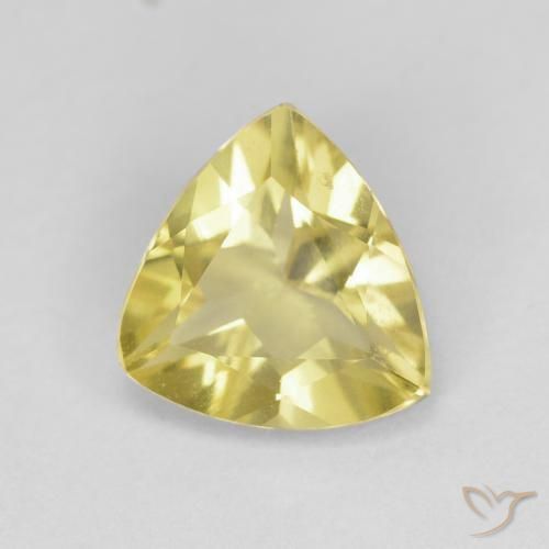 Béryl Jaune clair naturelle Trillion, 1.26 ct, VVS-VS