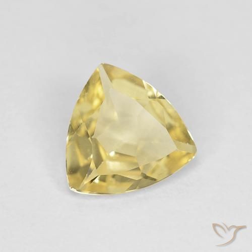 Béryl Jaune chaud naturelle Trillion, 0.80 ct, VVS