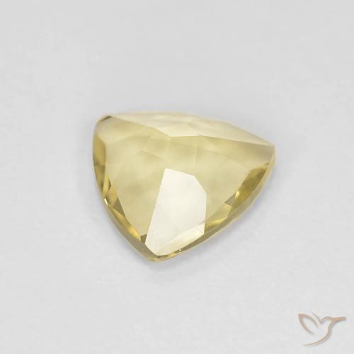Béryl Jaune chaud naturelle Trillion, 0.80 ct, VVS