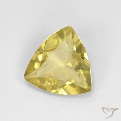 Béryl Jaune doré léger naturelle Trillion, 1.21 ct, VVS