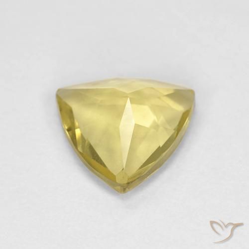 Béryl Jaune doré léger naturelle Trillion, 1.21 ct, VVS