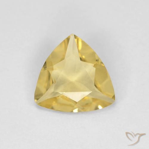 0.65ct Naturel Doré léger Béryl, Trillion, VVS