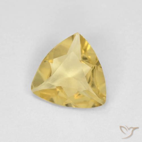 Béryl Doré léger naturelle Trillion, 0.65 ct, VVS