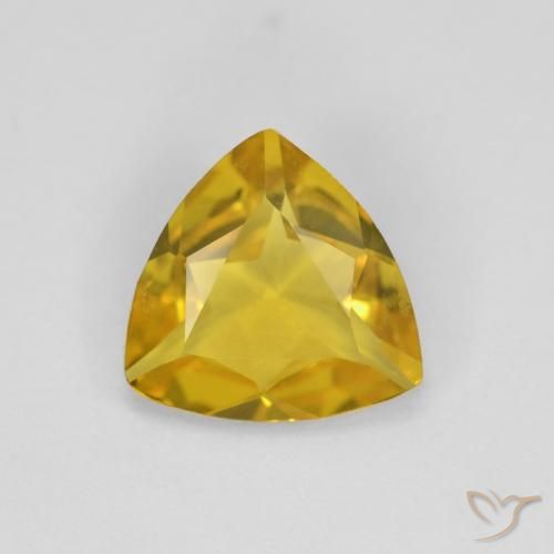 1.13ct Naturel Jaune moyen Béryl, Trillion, VVS