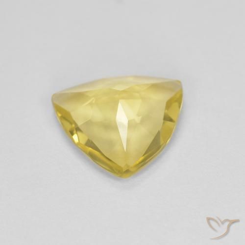 Béryl Jaune doré léger naturelle Trillion, 0.98 ct, VVS