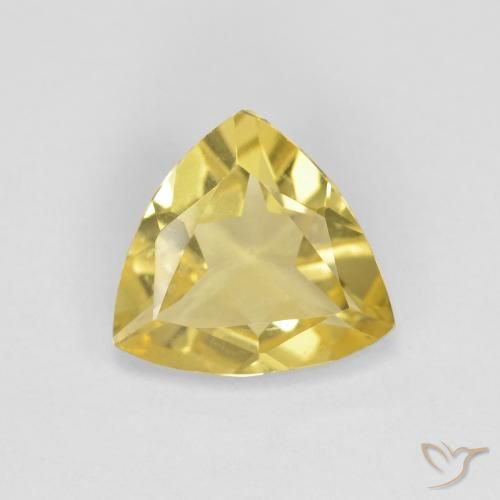 1.27ct Naturel Doré léger Béryl, Trillion, VVS