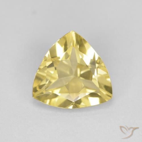 1.45ct Naturel Medium Light-Yellow Béryl, Trillion, VVS