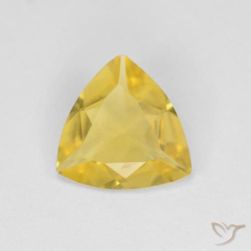 1.00ct Naturel Jaune moyen Béryl, Trillion, VVS
