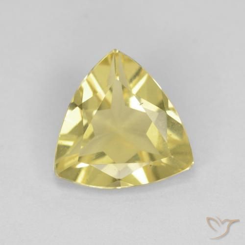 1.19ct Naturel Doré léger Béryl, Trillion, VVS-VS