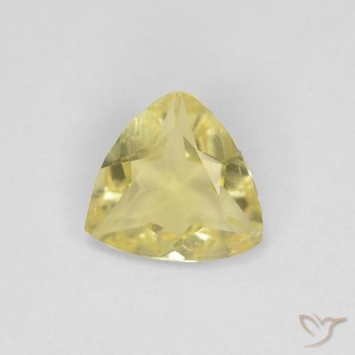 0.81ct Naturel Jaune clair Béryl, Trillion, VVS-VS