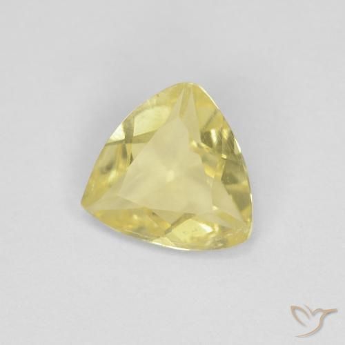 Béryl Jaune clair naturelle Trillion, 0.81 ct, VVS-VS