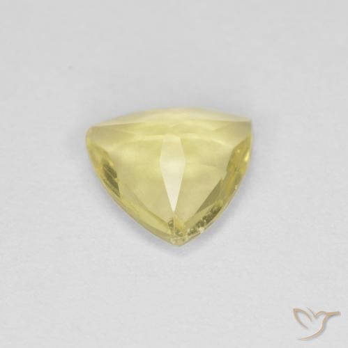 Béryl Jaune clair naturelle Trillion, 0.81 ct, VVS-VS