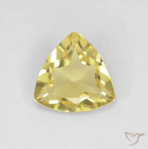 1.22ct Naturel Jaune Dijon très clair Béryl, Trillion, VVS-VS