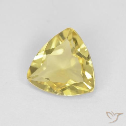 Béryl Jaune Dijon très clair naturelle Trillion, 1.22 ct, VVS-VS