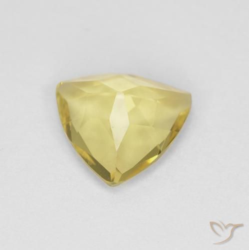Béryl Jaune Dijon très clair naturelle Trillion, 1.22 ct, VVS-VS