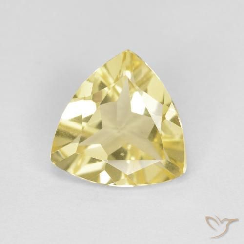 1.09ct Naturel Jaune chaud Béryl, Trillion, VVS-VS