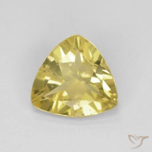 1.26ct Naturel Jaune Toscane Béryl, Trillion, VVS-VS