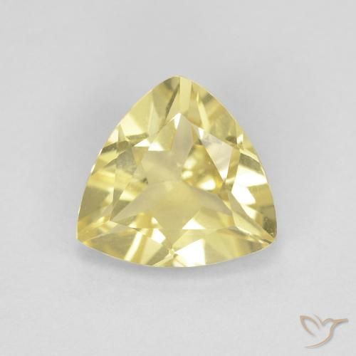 1.36ct Naturel Jaune clair Béryl, Trillion, VVS