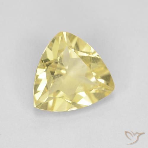 Béryl Jaune clair naturelle Trillion, 1.36 ct, VVS