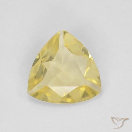 0.75ct Naturel Jaune moyen Béryl, Trillion, VVS
