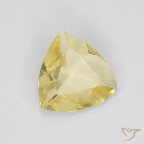 Béryl Jaune moyen naturelle Trillion, 0.75 ct, VVS