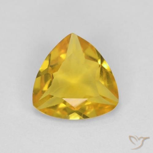 0.85ct Naturel Jaune miel Béryl, Trillion, VVS