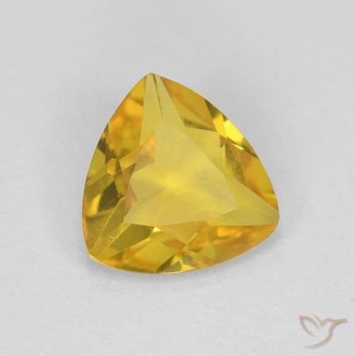 Béryl Jaune miel naturelle Trillion, 0.85 ct, VVS