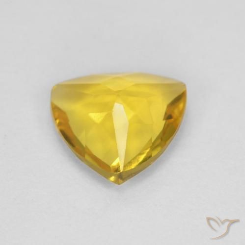 Béryl Jaune miel naturelle Trillion, 0.85 ct, VVS