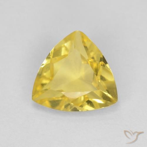 0.92ct Naturel Jaune Toscane Béryl, Trillion, VVS