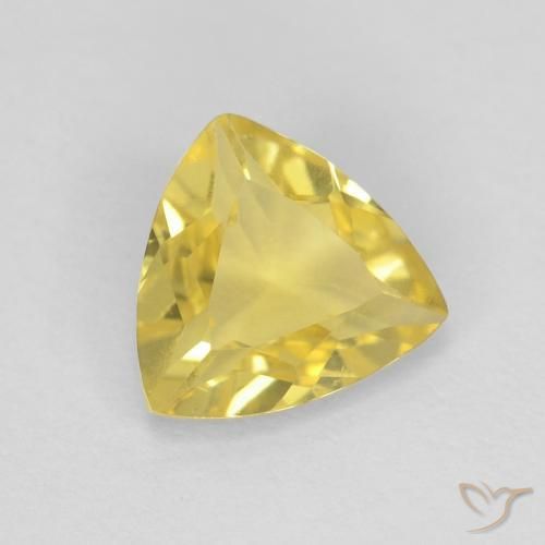 Béryl Jaune Toscane naturelle Trillion, 0.92 ct, VVS