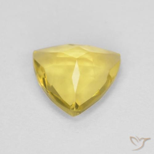 Béryl Jaune Toscane naturelle Trillion, 0.92 ct, VVS