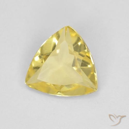Béryl Jaune Toscane naturelle Trillion, 0.79 ct, VVS