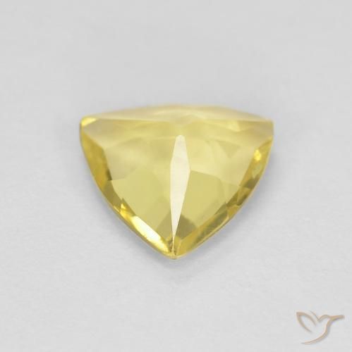 Béryl Jaune Toscane naturelle Trillion, 0.79 ct, VVS