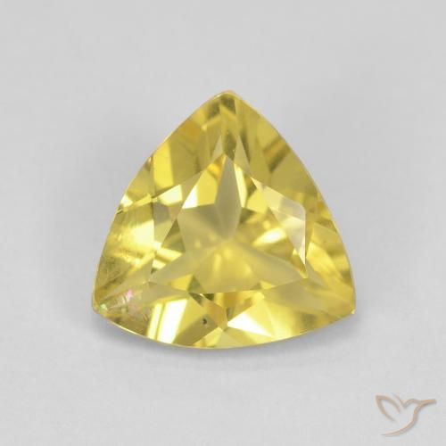 1.26ct Naturel Medium Light-Yellow Béryl, Trillion, VS