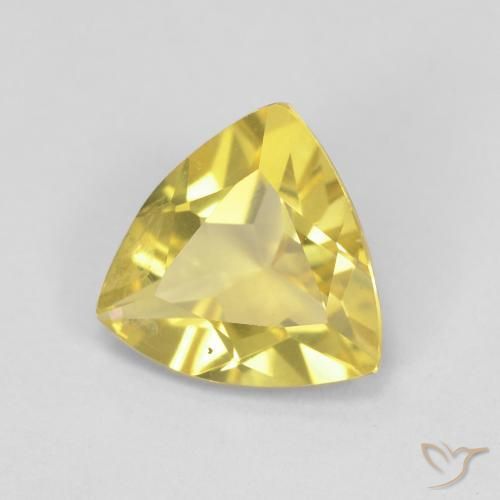 Béryl Medium Light-Yellow naturelle Trillion, 1.26 ct, VS