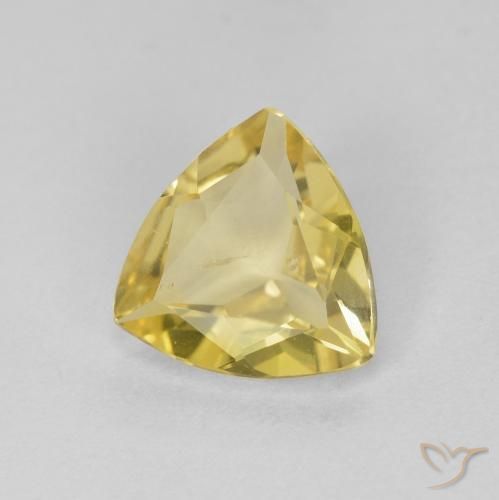 Béryl Medium Light-Yellow naturelle Trillion, 0.77 ct, VS