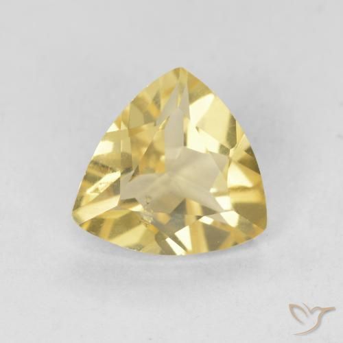 1.29ct Naturel Jaune clair Béryl, Trillion, VVS-VS
