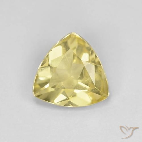 0.82ct Naturel Medium Light-Yellow Béryl, Trillion, VS