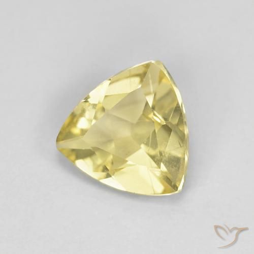 Béryl Medium Light-Yellow naturelle Trillion, 0.82 ct, VS