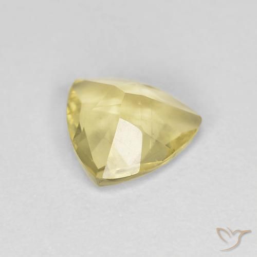 Béryl Medium Light-Yellow naturelle Trillion, 0.82 ct, VS