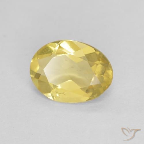 Béryl Jaune moyen naturelle ovale, 1.07 ct, VS