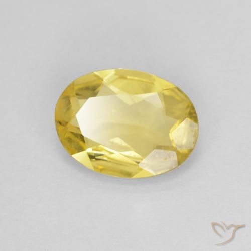 0.86ct Naturel Jaune Toscane Béryl, ovale, VS