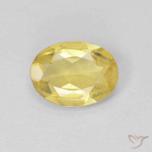 Béryl Jaune Toscane naturelle ovale, 0.86 ct, VS